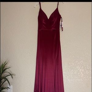 Long Red dress with a open back